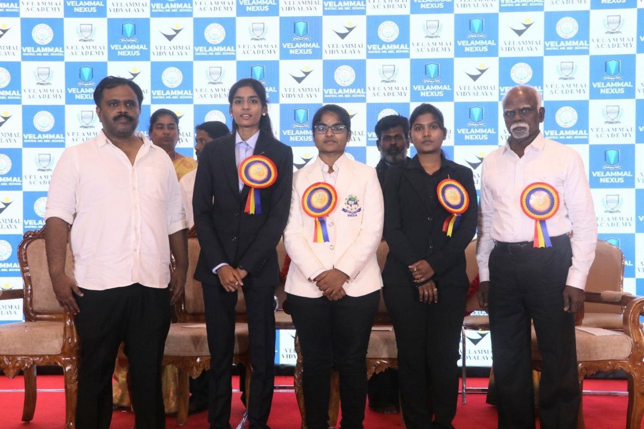 உலக கேரம் சாம்பியன்ஷிப் பட்டம் பெற்றவர்களுக்கு ரூ.50 லட்சம் பரிசு வழங்கி கெளரவித்த வேலம்மாள் நெக்ஸஸ் குழுமம்!