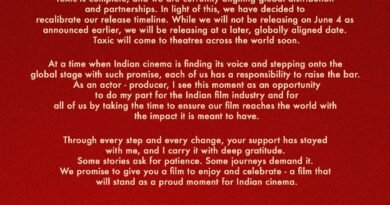 CinemaCon வெற்றிக்கு பிறகு, ராக்கிங் ஸ்டார் யாஷ் நடித்த ‘டாக்ஸிக்’ திரைப்பட வெளியீடு மாற்றம் – உலகளாவிய ரிலீஸுக்காக புதிய தேதி விரைவில் அறிவிப்பு !!