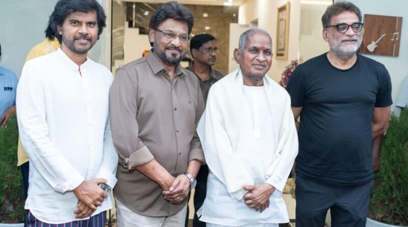 இசைப்பயணத்தில் 51-ம் ஆண்டில் நுழைந்த ‘இசைஞானி’ இளையராஜா! பாடல் பதிவுக்கான பரபரப்போடு பத்திரிகையாளர்களைச் சந்தித்து உற்சாகம்.
