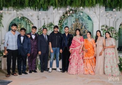 ஹர்ஷ் மற்றும் சந்தனா தம்பதியினரின் திருமண வரவேற்பு நிகழ்வை கோலாகலமாக நடத்திய லால்வானி குடும்பம்!