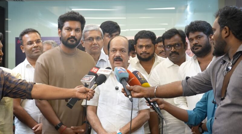 “ஜி.டி.என்.’ திரைப்படம் இன்றைய காலத்தின் தேவையாக உள்ளது”: தமிழ்நாடு சட்டப்பேரவை சபாநாயகர் ஜே.சி.டி. பிரபாகர் பாராட்டு…மாநிலம் முழுவதும் உள்ள மாணவர்கள் படத்தை பார்க்க வேண்டும் எனவும் வலியுறுத்தல்! “ஜி.டி.என்.’ திரைப்படம் இன்றைய காலத்தின் தேவையாக உள்ளது”: தமிழ்நாடு சட்டப்பேரவை சபாநாயகர் ஜே.சி.டி. பிரபாகர் பாராட்டு…மாநிலம் முழுவதும் உள்ள மாணவர்கள் படத்தை பார்க்க வேண்டும் எனவும் வலியுறுத்தல்!